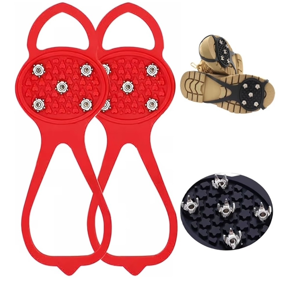 Red Ice Cleat Traction Slip-Ons